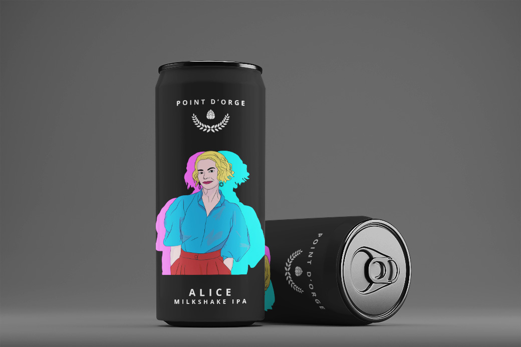 Canette de bière Milkshake IPA - Étiquette avec Alice (The L Word)
