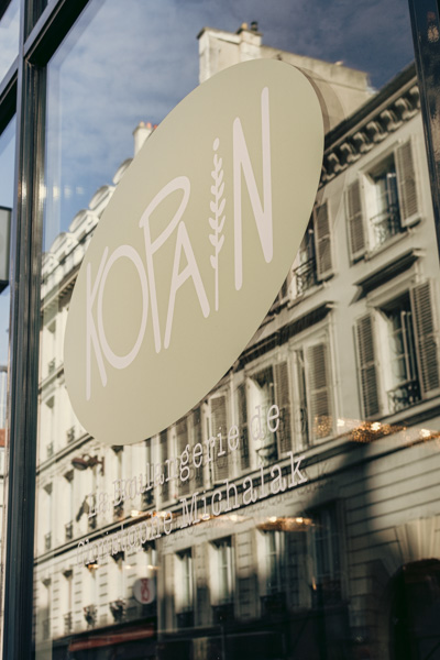Devanture de la boulangerie Kopain rue Poissonnière à Paris