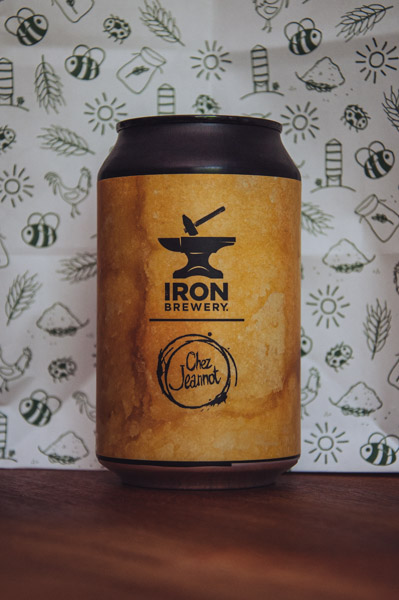 Canette de bière de la brasserie Iron Brew - Ale à la fougasse d'Aigues-Mortes